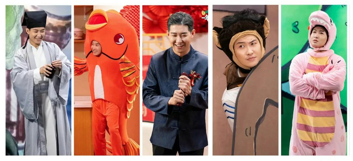 ▲《一年一度喜剧大赛2》中，闫佩伦担任了众多节目的助演。