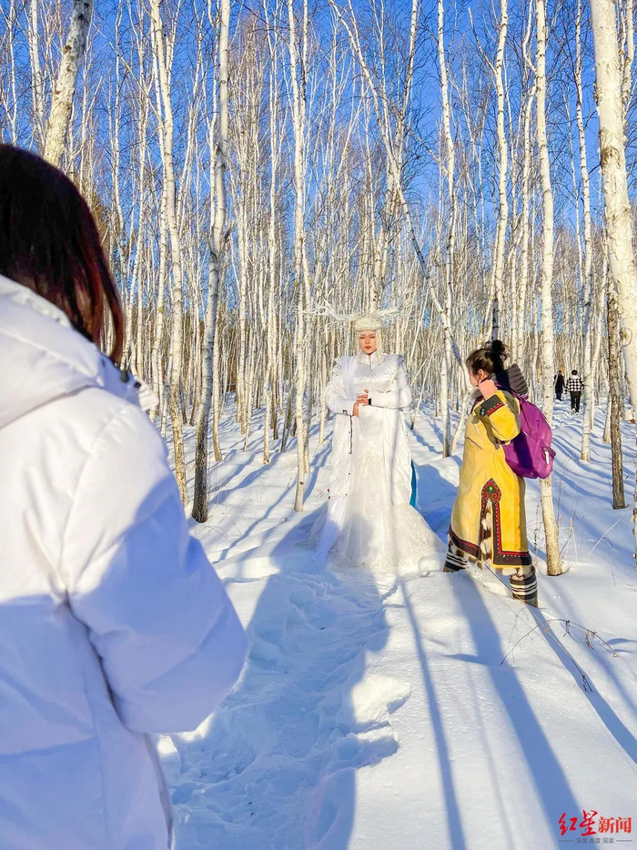 都波与团队在零下二十度的户外拍摄中 受访者供图