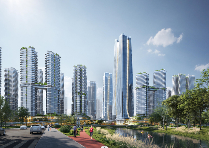 万汇天地项目效果图。