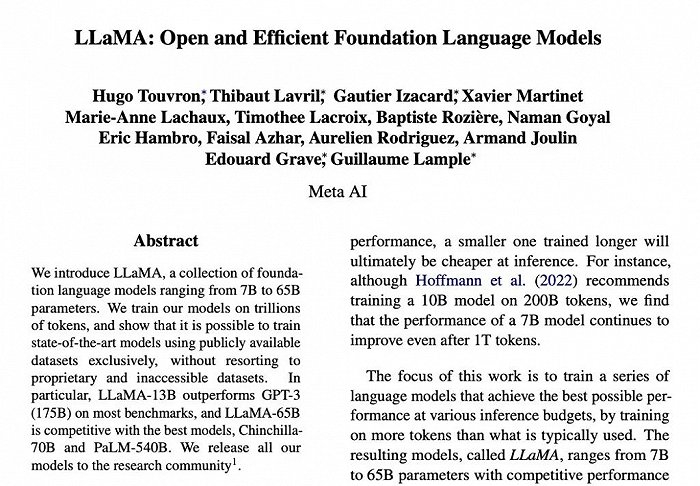 Meta介绍LLaMA论文