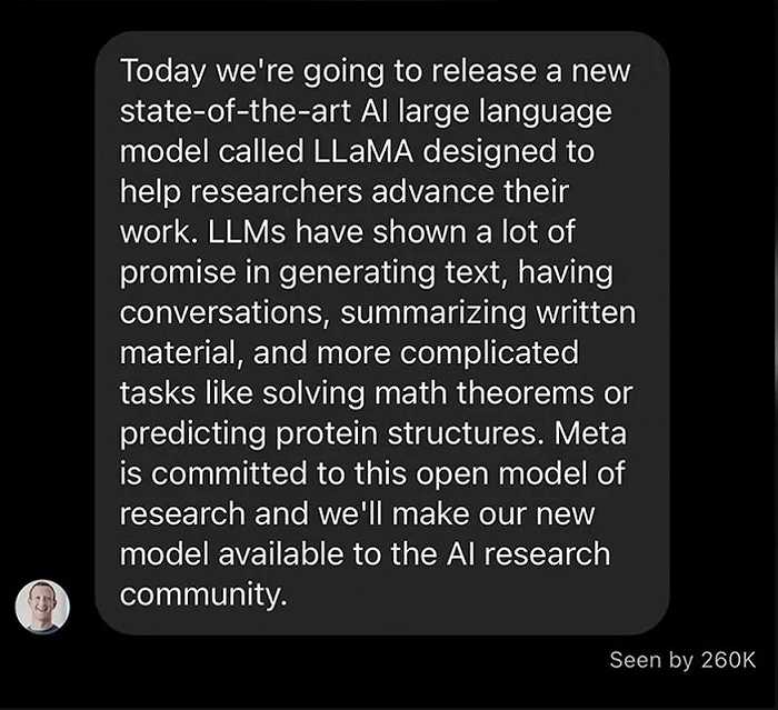 扎克伯格Facebook贴文