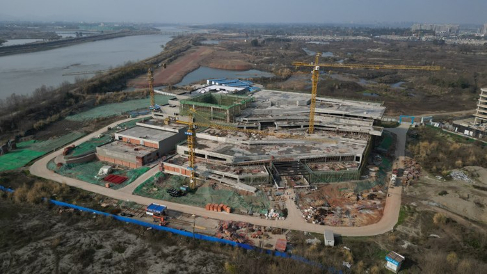 △建设中的江口沉银博物馆