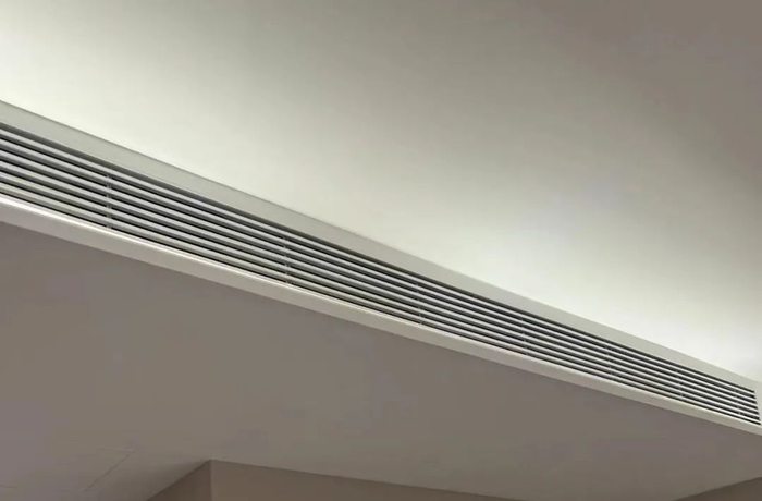 ▲熙悦云上的空调出风口，有特制的挡板以造成空气对流。