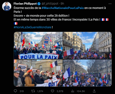 弗洛里安·菲利波推特截图（下同）