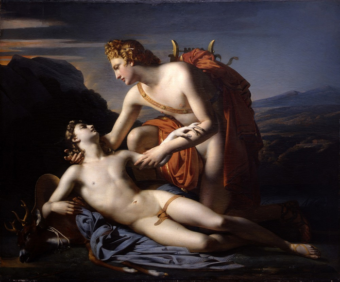 《阿波罗与西帕里修斯》，克劳德·玛丽·迪布夫，1821年
