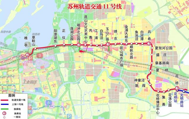 苏州轨道交通11号线走向示意图