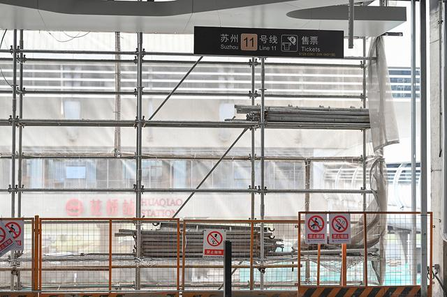 2023年3月1日，上海-苏州11号线花桥站。澎湃新闻记者 吴栋 图