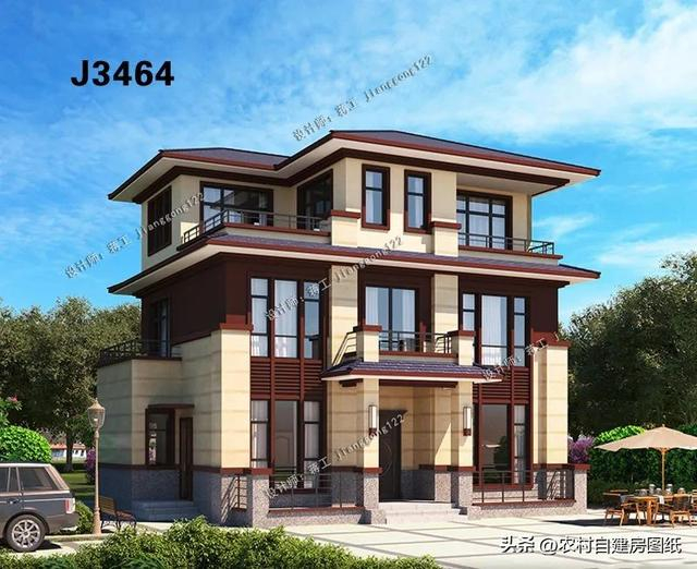 4款三层农村自建房110平经典小别墅80后退休养老有一套就够了