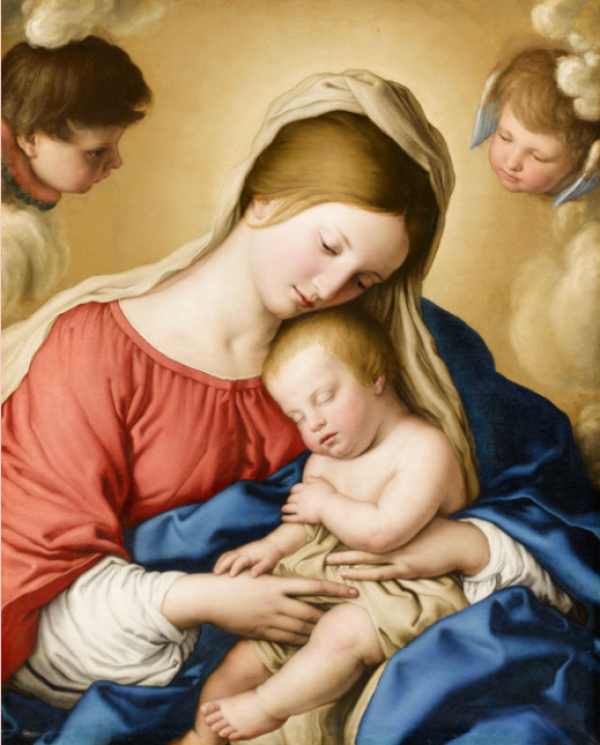 《沉睡的婴儿耶稣》，萨索费拉托，约1640-1685年