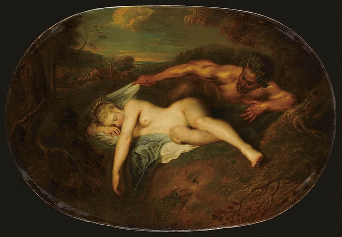 《宁芙与萨堤尔》，安托万·华托，约1715-1716年