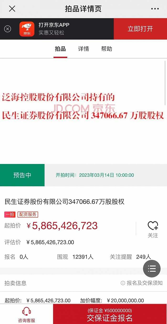 图源：京东网络司法拍卖平台