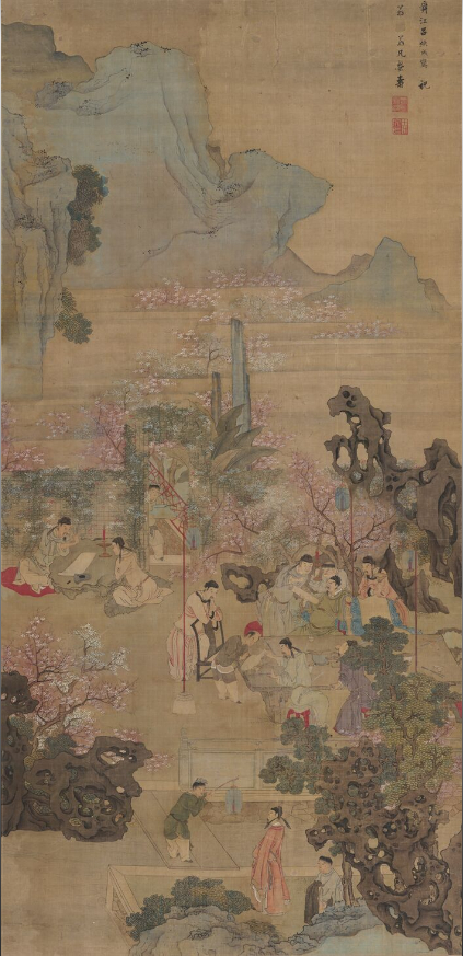 △ 清 吕焕成《春夜宴桃李园图》