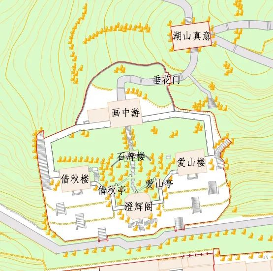 画中游建筑群总平面图