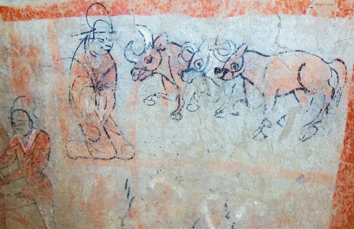 ▲劳作图（局部）