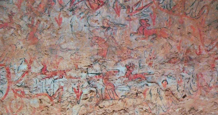 ▲狩猎图（局部）