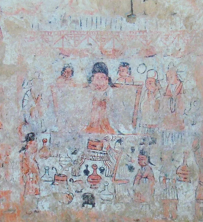 ▲宴饮图（局部）