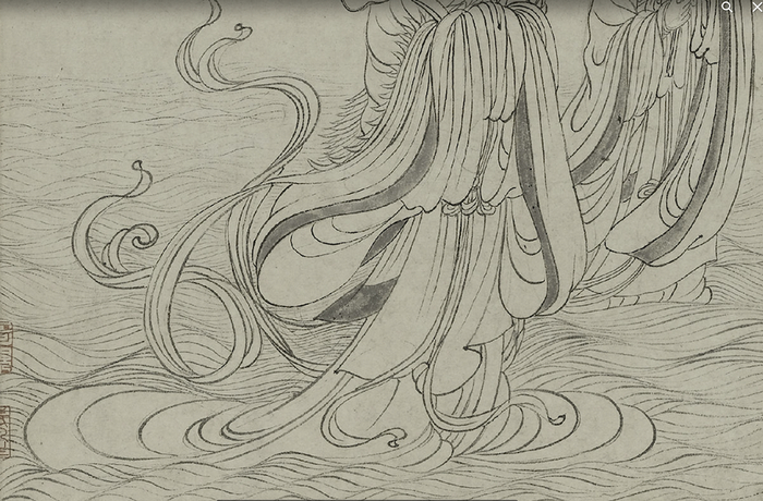 元 张渥 九歌图卷·湘夫人（局部） 上海博物馆藏