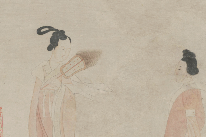 明 文徵明 湘君湘夫人图轴（局部） 故宫博物院藏