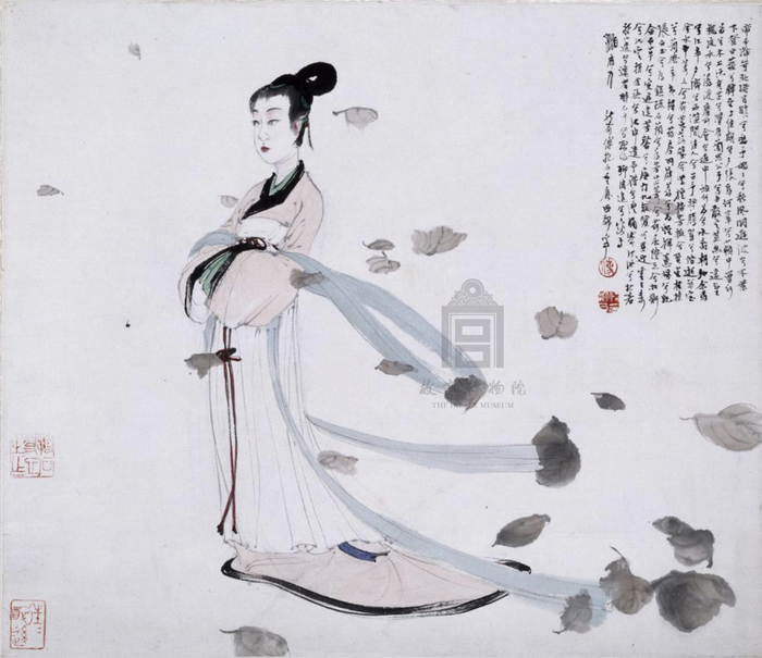 近现代 傅抱石 湘夫人图 册页 故宫博物院藏