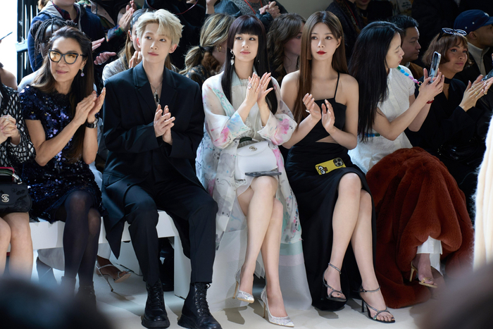 杨紫琼、刘宇、黄圣依、沈梦辰（从左至右）在品牌活动现场。  受访者供图