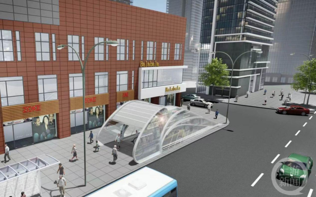 △ 观音桥东环道人行地通道效果图。