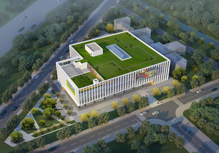 黄辛庄新型菜市场综合体效果图。房山区拱辰街道办事处供图