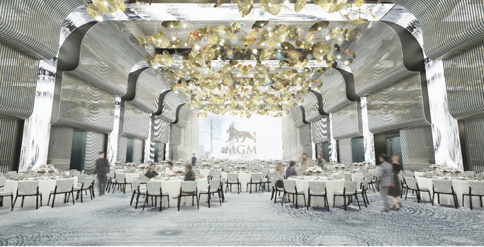 △青岛美高梅酒店大宴会厅全景