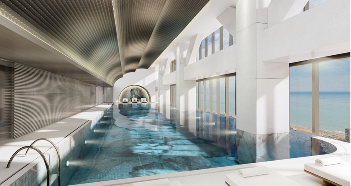 △青岛美高梅酒店无边泳池