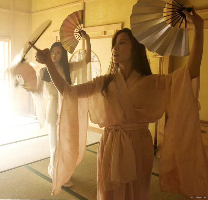 ▲杨紫琼（图右）《艺伎回忆录》中饰演真美羽。