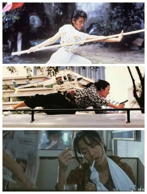 ▲从上至下剧照分别为《皇家师姐》《警察故事3》和《阿金的故事》。