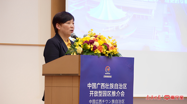 中国（广西）自由贸易试验区工作办公室专职副主任白岚致辞