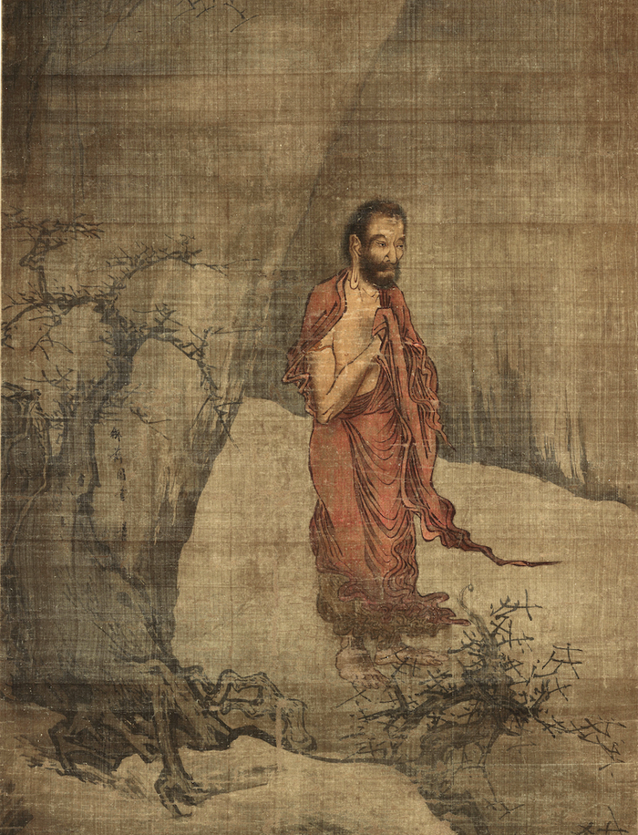 图1-1 释迦出山图轴  南宋  梁楷  东京国立博物馆藏