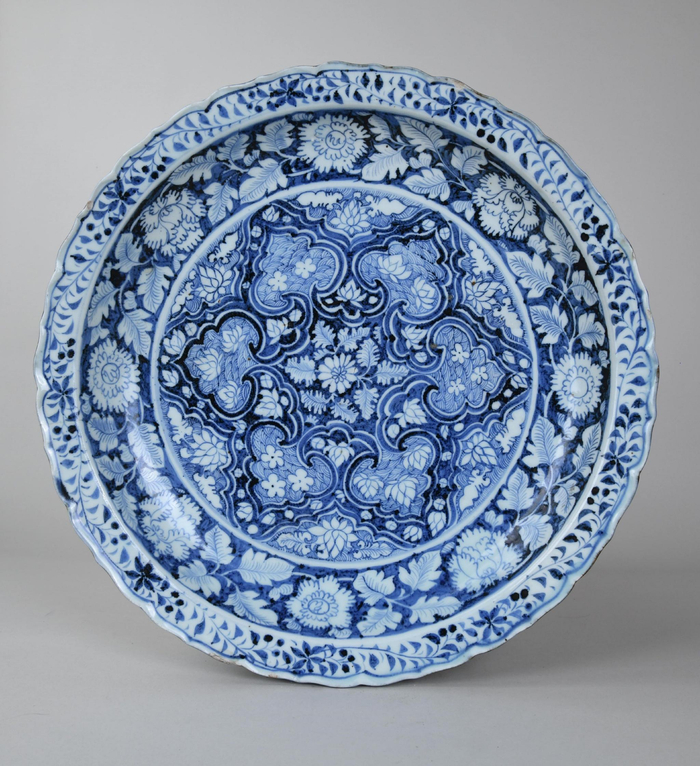 青花大盘元，14世纪，景德镇