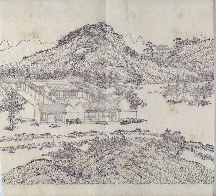 △ 清 《御制避暑山庄三十六景诗图》（局部）