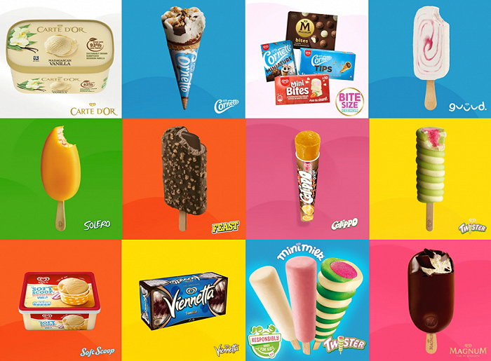 Wall's针对不同人群、需求的品牌矩阵，图片来源：Wall's