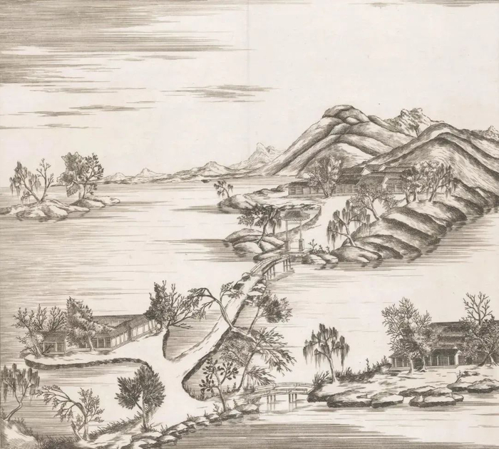 △ 马国贤《避暑山庄三十六景》铜版画