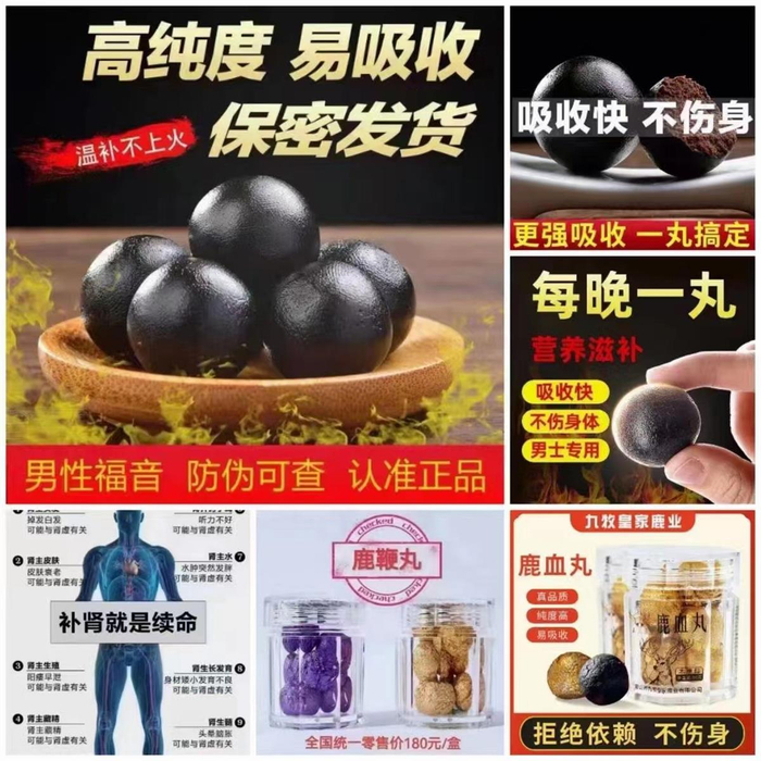 此前在网上发布的鹿鞭丸宣传资料。本文图均为受访者供图