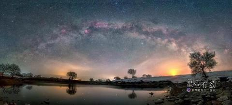 这是黑龙江省星空摄影爱好者王宝勋2022年在黑龙江省牡丹江市拍摄的“春季银拱”。（本人供图）