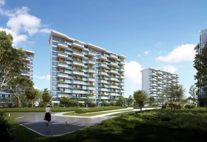 （保利·和光尘樾小区园林效果图）