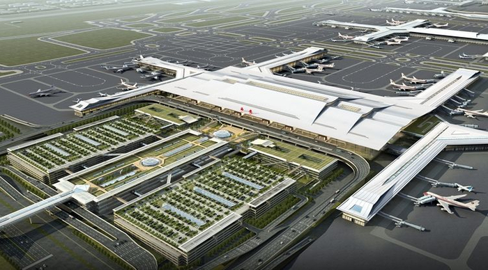 西安咸阳国际机场三期扩建工程效果图（图片来源：西部机场集团）