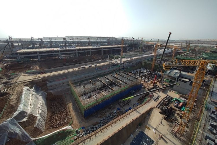 西安咸阳国际机场三期扩建工程施工现场（图片来源：西部机场集团）