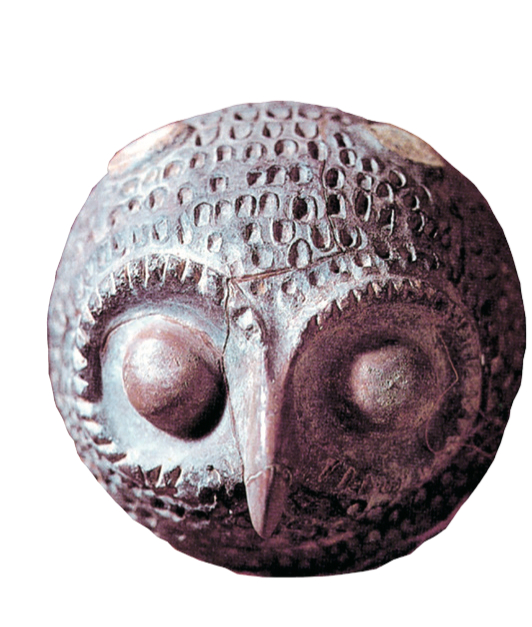 图 5 史前时期的鸮形陶塑