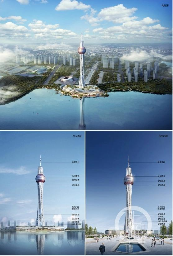 按前期规划丝路明珠塔将成为国内第三高塔。 图片来源/银川市政府网