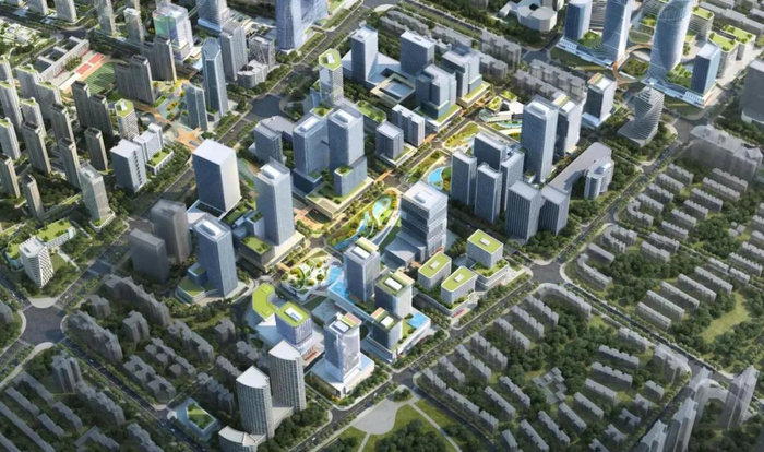 位于开元创新社区的智能经济产业区规划图。