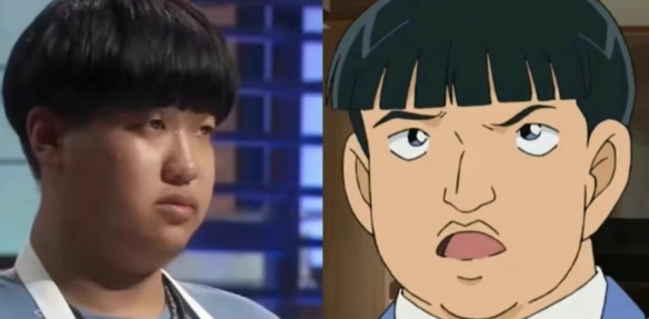 ▲俞涛“撞脸”《名侦探柯南》角色“伴启介”。