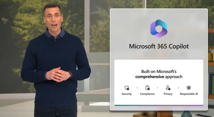 图片来源：微软副总裁 Jared Spataro在Microsoft 365 Copilot 发布会