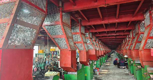 玛钢生产车间（2023 年 1 月 4 日摄）王劲玉摄