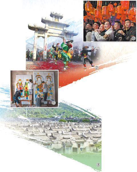 图①：普宁市军埠镇大长陇村，人们在参加民俗活动。
