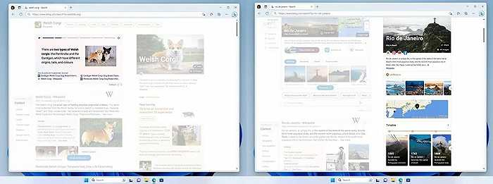 AI-Powered Visual Stories（左）Knowledge Cards 2.0（右）