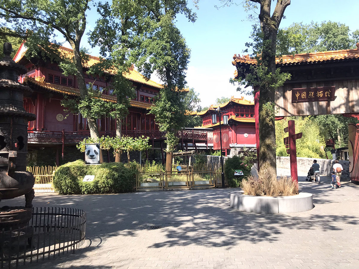 荷兰欧维汉动物园，中国熊猫馆。网络 图
